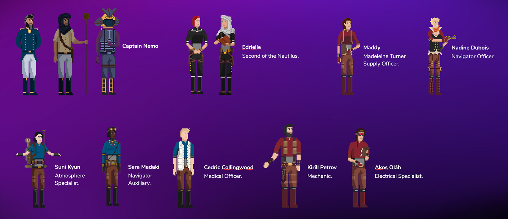 Characters pixel art video game